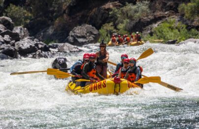 Whitewater rafting on the Tuolumne during an OARS two-day trip