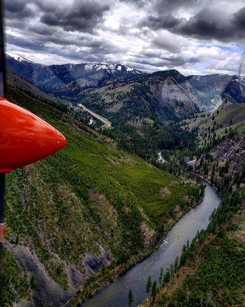 Flying to the Middle Fork of the Salmon River put-in