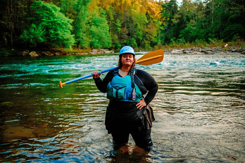 Plus-size river guide and adventurer Ashley Manning 