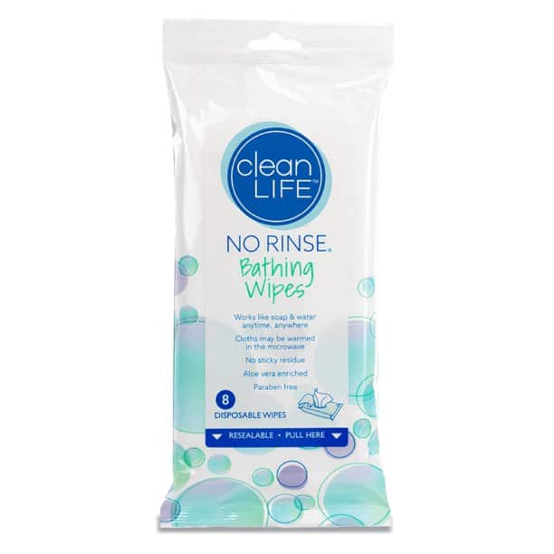 Clean Life No-Rinse Bathing Wipes