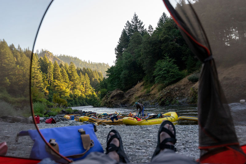 Campsite on a Rogue River trip