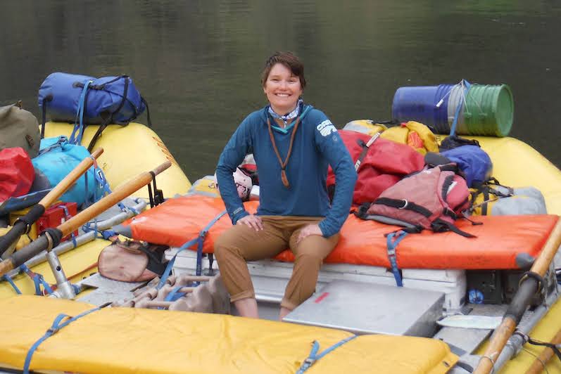 OARS guide Kersten Schnurle on a raft