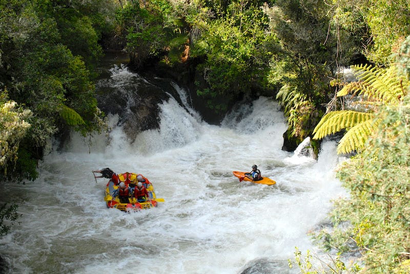 Rafting the Kaituna River in New Zealand