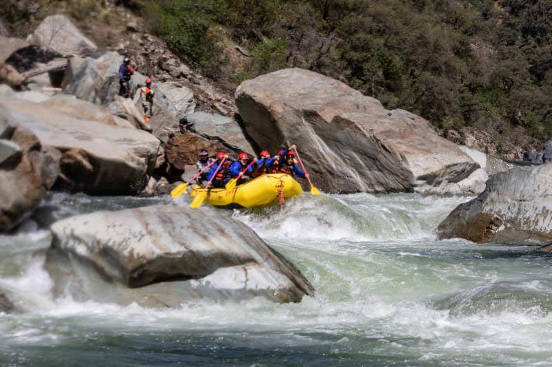 Rafters on the North Fork of the American River 2022 rafting season