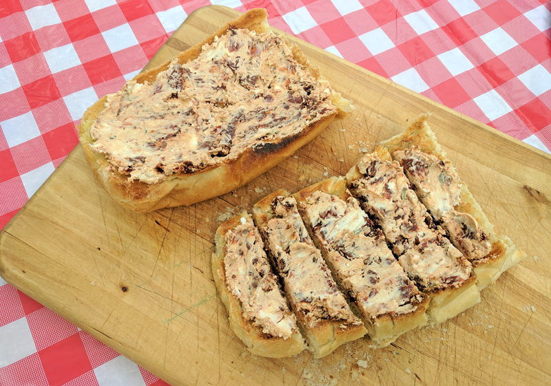 Camping Recipes | Sundried Tomato Pate on French Bread
