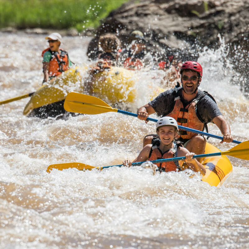 Rafters rafting through Gates of Ladore in the Green River.
