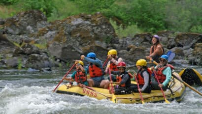 Family rafting trip on Oregon's Rogue River