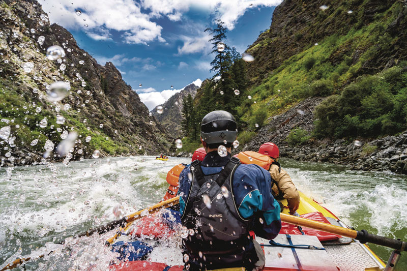Whitewater splashes on Idaho's Middle Fork of the Salmon River