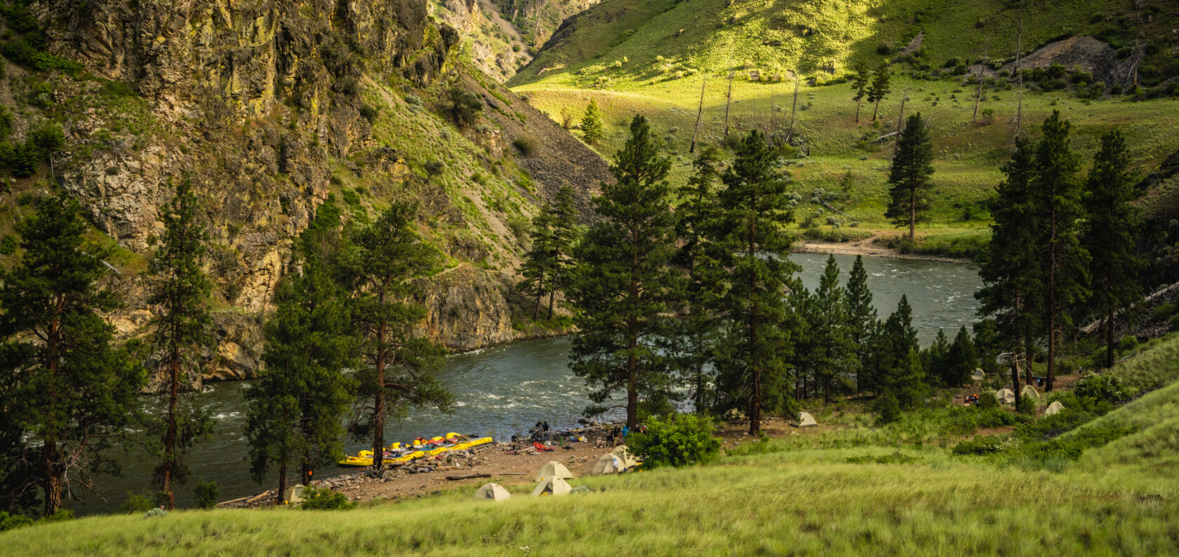 Camping along Idaho's Middle Fork of the Salmon River.