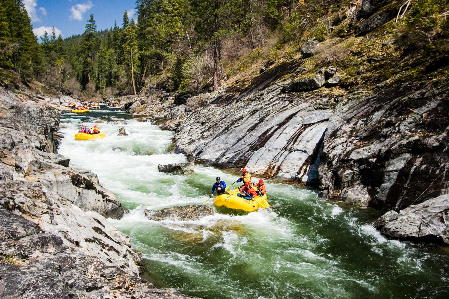 Rafting on the North Fork of the Stanislaus River in Calaveras County
