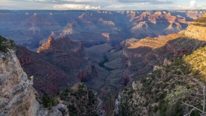 The Bright Angel Trail from the South Rim of Grand Canyon